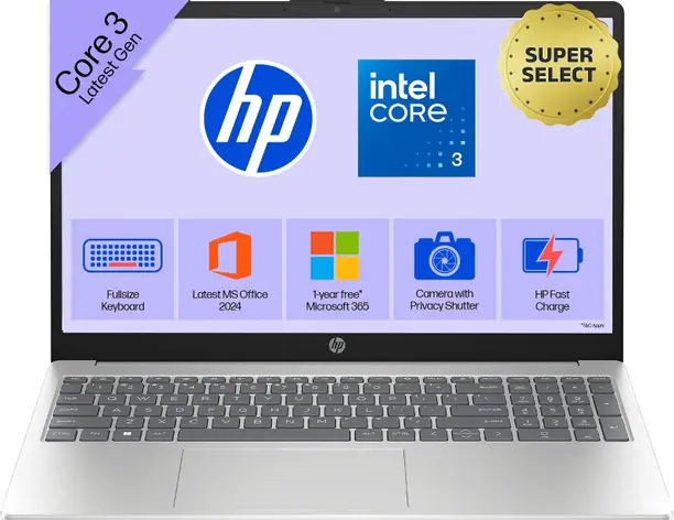 HP 15 (Core i3) Intel Core 3 14th Gen 100U - (8 GB/512 ...